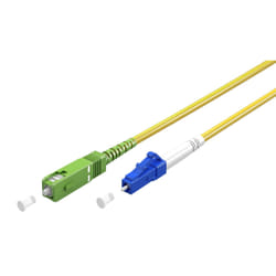 Goobay 59651 câble de fibre optique 5 m SC LC FTTH OS2 Jaune