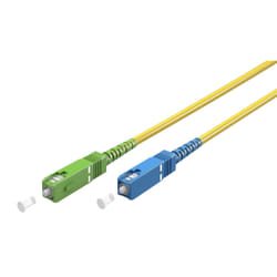 Goobay 59658 câble de fibre optique 1 m SC FTTH OS2 Jaune