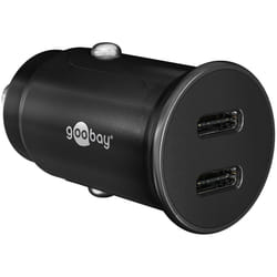 Goobay 59705 chargeur d'appareils mobiles Chargeur électrique, Smartphone, Tablette Noir Allume-cigare Charge rapide Auto