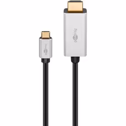 Goobay 60174, 2 m, USB Type-C, HDMI Type A (Standard), Mâle, Mâle, Droit