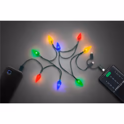 Goobay 60339 lumière décorative Lampes de fée Bleu, Vert, Rouge, Jaune 8 lampe(s) LED 5 W