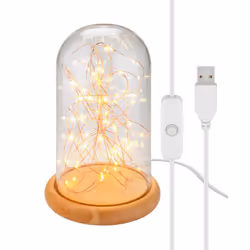 Goobay 60340, Figurine lumineuse décorative, Beige, Transparent, Blanc, Cuivre, Verre, Plastique, Bois, IP20, Blanc, 50 lampe ...