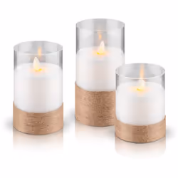Goobay 60343 bougie électrique 0,03 W LED Beige, Transparent, Blanc