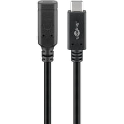 Goobay 61038 câble USB 1 m USB 3.2 Gen 2 (3.1 Gen 2) USB C Noir
