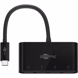 Goobay 61073, USB Type-C, USB 3.2 Gen 1 (3.1 Gen 1) Type-A, 5000 Mbit/s, Noir, Câble rond, USB