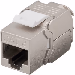 Goobay 61129, Plat, Métallique, RJ-45, IDC, Femelle, Or