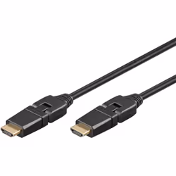 Goobay 61286, 2 m, HDMI Type A (Standard), HDMI Type A (Standard), Compatibilité 3D, 18 Gbit/s, Noir