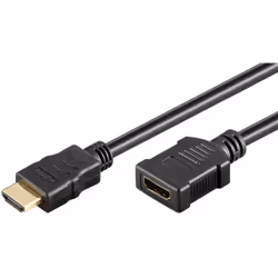 Goobay 61313, 5 m, HDMI Type A (Standard), HDMI Type A (Standard), Compatibilité 3D, 18 Gbit/s, Noir