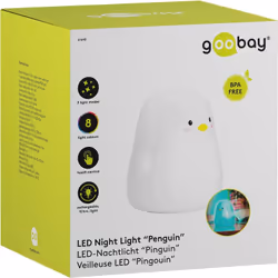 Goobay 61648 lumière de nuit pour bébé Autonome Noir, Rose, Blanc, Jaune LED