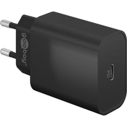 Goobay 61742 chargeur d'appareils mobiles Caméra Numérique, Écouteurs, Téléphone portable, Smartwatch, Tablette Noir Secteur Charge rapide Intérieure