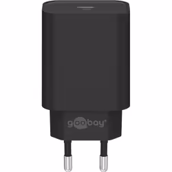 Goobay 61742 chargeur d'appareils mobiles Caméra Numérique, Écouteurs, Téléphone portable, Smartwatch, Tablette Noir Secteur Charge rapide Intérieure
