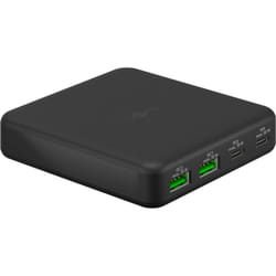 Goobay 61772 chargeur d'appareils mobiles Caméra Numérique, Écouteurs, Téléphone portable, Ordinateur portable, Smartwatch, Tablette Noir Secteur Charge rapide Intérieure