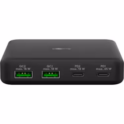 Goobay 61772 chargeur d'appareils mobiles Caméra Numérique, Écouteurs, Téléphone portable, Ordinateur portable, Smartwatch, Tablette Noir Secteur Charge rapide Intérieure