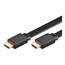 Goobay HDMI HiSpeed/wE 0200 G -FLAT (SB) câble HDMI 2 m HDMI Type A (Standard) Noir