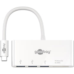 Goobay 62097 station d'accueil Avec fil USB 3.2 Gen 1 (3.1 Gen 1) Type-C Blanc