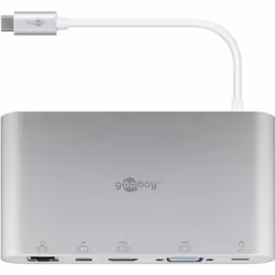Goobay 62113 station d'accueil Avec fil USB 3.2 Gen 1 (3.1 Gen 1) Type-C Argent - Vue supplémentaire 4