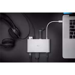 Goobay 62113 station d'accueil Avec fil USB 3.2 Gen 1 (3.1 Gen 1) Type-C Argent - Vue supplémentaire 8