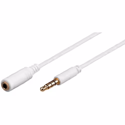 Goobay 62364, 3,5mm, Mâle, 3,5mm, Femelle, 5 m, Blanc
