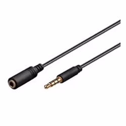Goobay 3m 3.5mm, 3,5mm, Mâle, 3,5mm, Femelle, 3 m, Noir