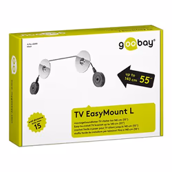 Goobay TV EasyMount L, 81,3 cm (32"), 139,7 cm (55"), 50 kg, 400 x 400 mm, 400 x 400 mm, Noir, Argent