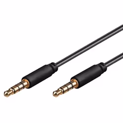 Goobay 63826, 3,5mm, Mâle, 3,5mm, Mâle, 1 m, Noir