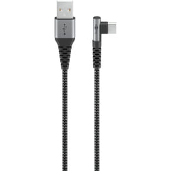 Goobay 64656 câble USB 1 m USB 2.0 USB C USB A Noir, Gris