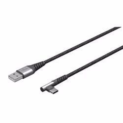Goobay 64656 câble USB 1 m USB 2.0 USB C USB A Noir, Gris