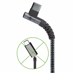 Goobay 64656 câble USB 1 m USB 2.0 USB C USB A Noir, Gris