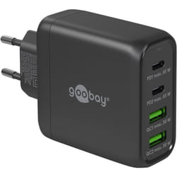 Goobay 64817 chargeur d'appareils mobiles Écouteurs, Smartphone, Tablette Noir Secteur Charge rapide Intérieure