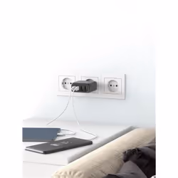 Goobay 64817 chargeur d'appareils mobiles Écouteurs, Smartphone, Tablette Noir Secteur Charge rapide Intérieure