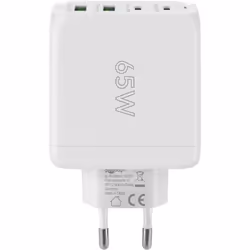 Goobay 64818 chargeur d'appareils mobiles Écouteurs, Ordinateur portable, Smartphone Blanc Secteur Charge rapide Intérieure