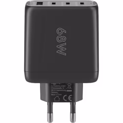 Goobay 64819 chargeur d'appareils mobiles Écouteurs, Ordinateur portable, Smartphone Noir Secteur Charge rapide Intérieure