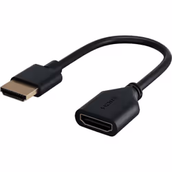 Goobay 64824, 0,1 m, HDMI Type A (Standard), HDMI, Compatibilité 3D, 18 Gbit/s, Noir