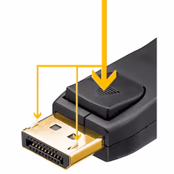 Goobay 64863 câble DisplayPort 2 m Noir