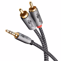 Goobay 65288 câble audio 2 m 3,5mm 2 x RCA Gris