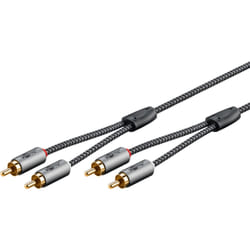 Goobay 65291 câble audio 0,5 m 2 x RCA Gris