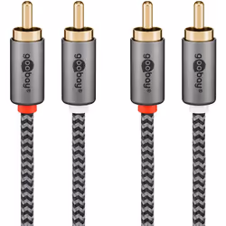 Goobay 65291 câble audio 0,5 m 2 x RCA Gris