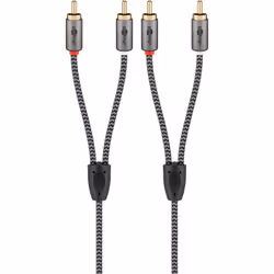 Goobay 65291 câble audio 0,5 m 2 x RCA Gris