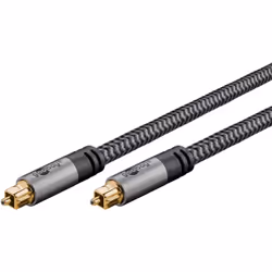 Goobay 65305, TOSLINK, Mâle, TOSLINK, Mâle, 2 m, Noir, Argent