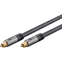 Goobay 65305 câble audio 2 m TOSLINK Noir, Argent