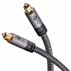 Goobay 65305 câble audio 2 m TOSLINK Noir, Argent