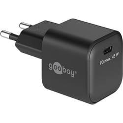 Goobay 65331 chargeur d'appareils mobiles Écouteurs, Téléphone portable, Smartphone Noir Secteur Charge rapide Intérieure