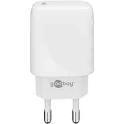 Goobay 65406 chargeur d'appareils mobiles Écouteurs, Ordinateur portable, Smartphone Blanc Secteur Intérieure