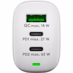 Goobay 65408 chargeur d'appareils mobiles Écouteurs, Ordinateur portable, Smartphone, Tablette Blanc Secteur Charge rapide Intérieure