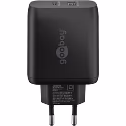 Goobay 65409 chargeur d'appareils mobiles Téléphone portable, Ordinateur portable Noir Secteur Intérieure