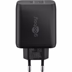 Goobay 65411 chargeur d'appareils mobiles Écouteurs, Smartphone, Tablette Noir Secteur Charge rapide Intérieure