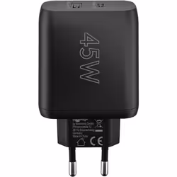 Goobay 65411 chargeur d'appareils mobiles Écouteurs, Smartphone, Tablette Noir Secteur Charge rapide Intérieure