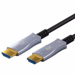Goobay 65558, 50 m, HDMI Type A (Standard), HDMI Type A (Standard), Compatibilité 3D, 48 Gbit/s, Noir, Gris