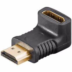 Goobay 65749, HDMI Type A (Standard), HDMI Type A (Standard), Femelle, Mâle, Droit, Courbe
