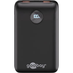 Batterie Externe - GOOBAY - 20000 mAh - 3 Ports USB-A et USB-C - Recharge Rapide - Écran Numérique